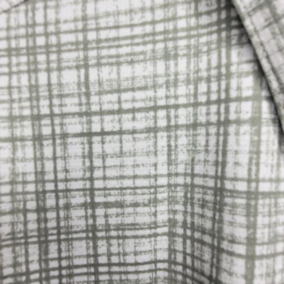 NWOT Mizzen & Main Performance Shirt Mens M White Gray Plaid Button Up - Picture 5 of 13